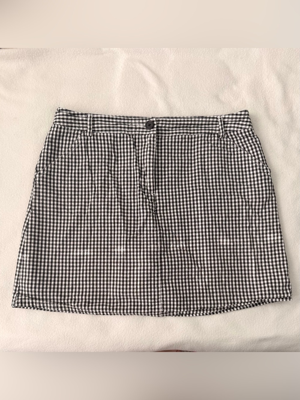 White Stag Black and White Gingham Mini Skort